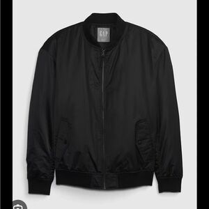 GAP Men's Classic Black Bomber Jacket